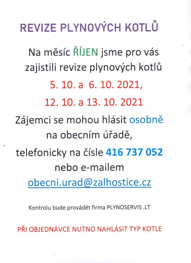 Revize plynových kotlů